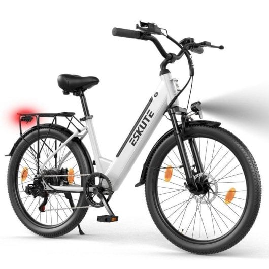 Bicicleta eléctrica Eskute C100 Plus 250 W 36 V 13 Ah blanca