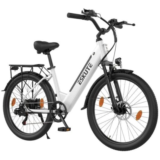 Bicicleta eléctrica Eskute C100 Plus 250 W 36 V 13 Ah blanca