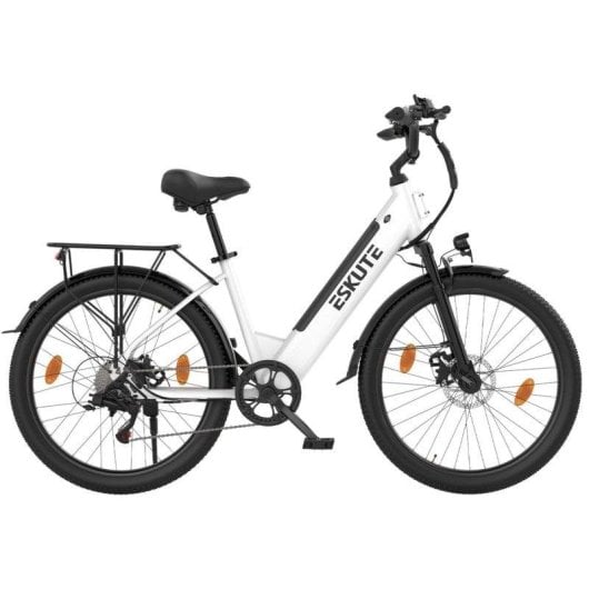 Bicicleta eléctrica Eskute C100 Plus 250 W 36 V 13 Ah blanca