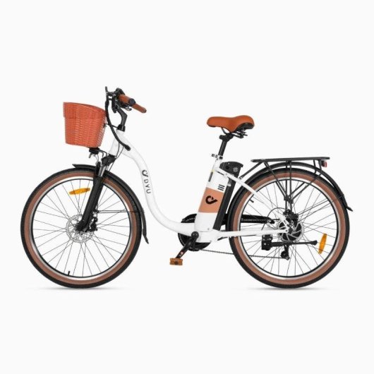 Bicicletta elettrica DYU C6 Pro 26 Bianca 250 W 36V 15,6Ah 80 km