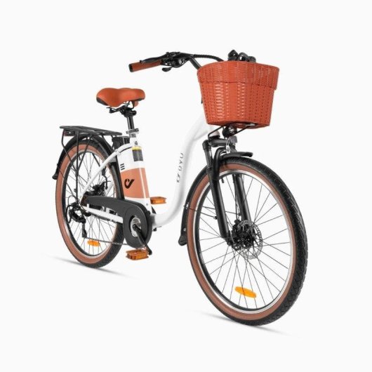 Bicicletta elettrica DYU C6 Pro 26 Bianca 250 W 36V 15,6Ah 80 km