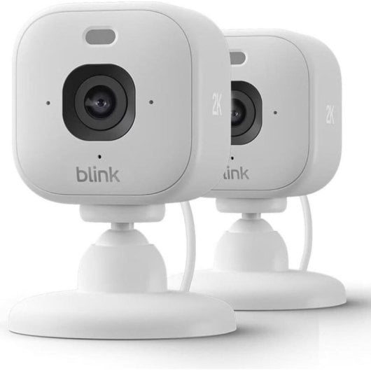 Câmera de vigilância Blink Mini 2K Visão Noturna Interna Controle por Voz Áudio Bidirecional