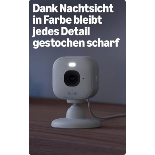 Câmera de vigilância Blink Mini 2K Visão Noturna Interna Controle por Voz Áudio Bidirecional