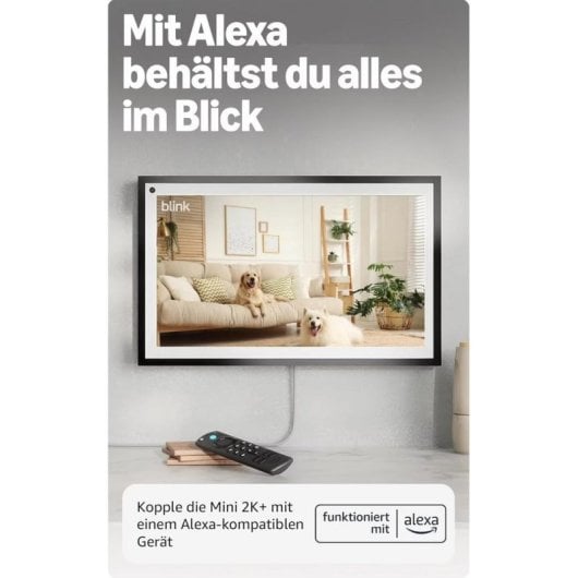 Câmera de vigilância Blink Mini 2K Visão Noturna Interna Controle por Voz Áudio Bidirecional