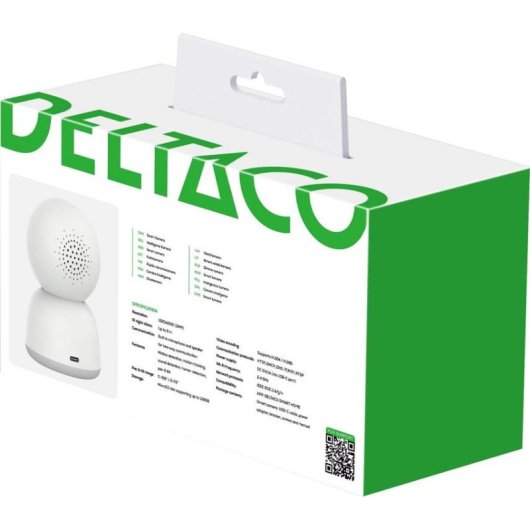 Cámara IP Deltaco SH-IPC16 2K Visión Nocturna Interior Audio Bidireccional