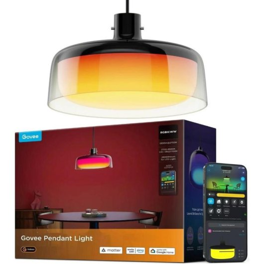 Lampe de plafond Govee H60C13F1-OF-EU RGBIC 1300 lm Wi-Fi Bluetooth