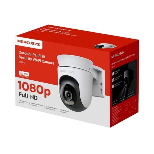 Caméra de surveillance Mercusys MC500 FullHD Vision Nocturne Extérieure Contrôle Vocal Audio Bidirectionnel