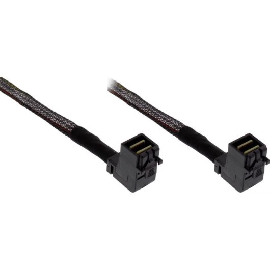Cable InLine 27626C 0,75 m SFF-8643 SFF-8643 Angulaire Noir