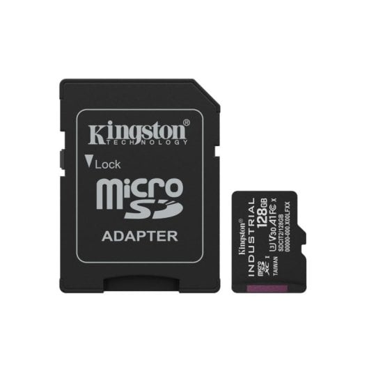 Scheda Kingston microSDXC Industrial 128GB UHS-I Classe 10 pSLC con adattatore SD
