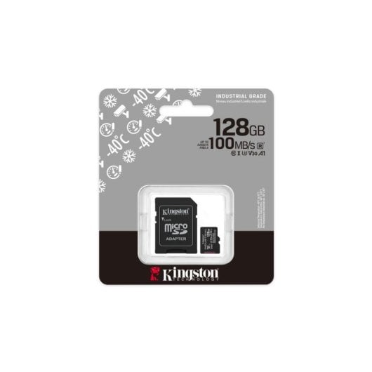 Scheda Kingston microSDXC Industrial 128GB UHS-I Classe 10 pSLC con adattatore SD