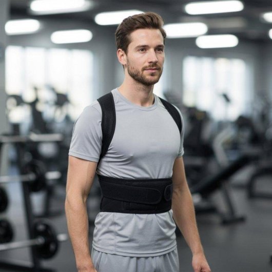 Corretor de postura BODYLIFE S-M dorsal ajustável respirável