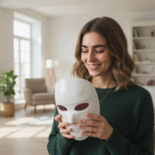 Gesichtsmaske LED BODYLIFE 7 Farben Lichttherapie Anti-Aging Kabellos