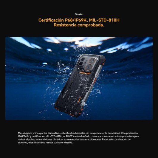 Oscal Pilot 6 4G 12 Go 256 Go 6,78" Noir