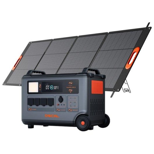 Estação de energia OSCAL Powermax3600se 3600Wh Bateria LiFePO4 14 portas Painéis solares Resistente à água