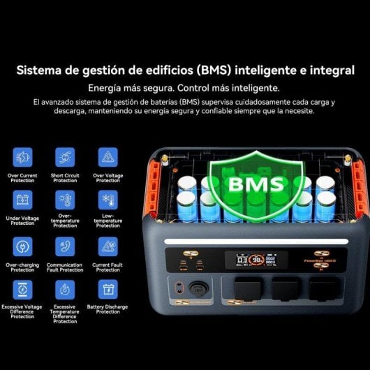 Estación de energía OSCAL PowerMax 1800 SE 1024Wh 10 puertos Batería Li-ion Carga solar rápida Pantalla LCD