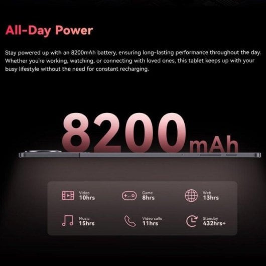 Tablet Cubot Tab 70 10,95" 128GB 4G 8200mAh Android 14 con teclado Negra