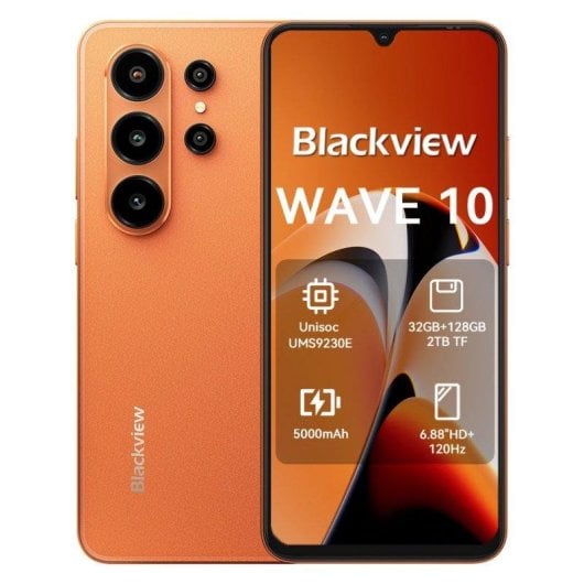 Blackview Wave 10 4G 8GB 6.88" 128GB Naranja batería 5000mAh