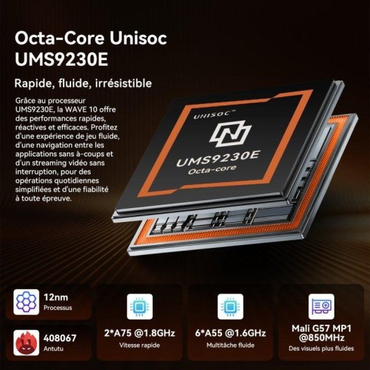 Blackview Wave 10 4G 8GB 6.88" 128GB Naranja batería 5000mAh