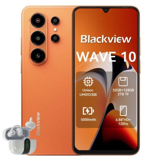 Blackview Wave 10 4G 8GB 128GB 6.88" Naranja