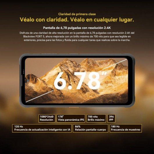 Blackview Fort 5 4G 12GB 256GB 6.78" Jaune