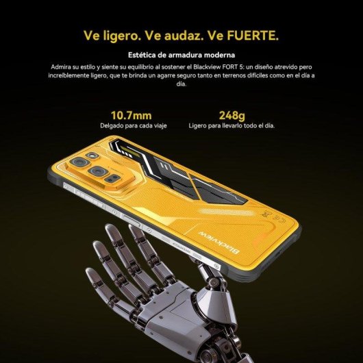 Blackview Fort 5 4G 12GB 256GB Jaune 6,78" Double SIM