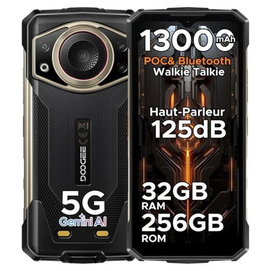 Doogee Fire 7 Ultra 5G 8GB 256GB 6.56" Negro/Dorado