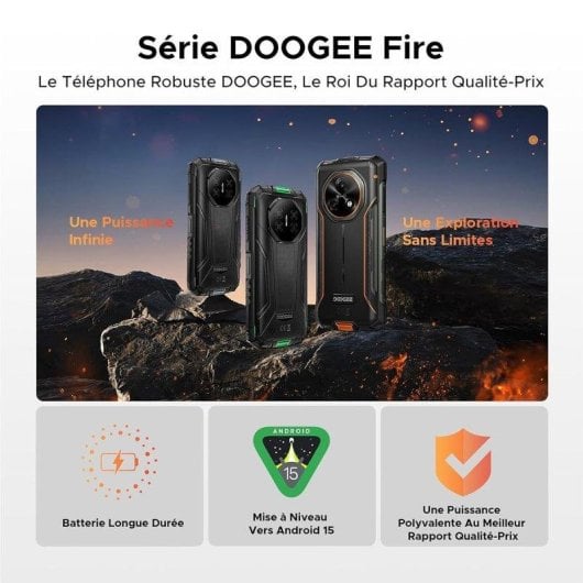 Doogee Fire 7 Ultra 5G 8GB 256GB 6.56" Negro/Dorado