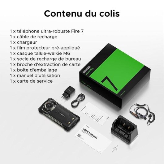 Doogee Fire 7 Ultra 5G 8GB 256GB 6,56" Negro