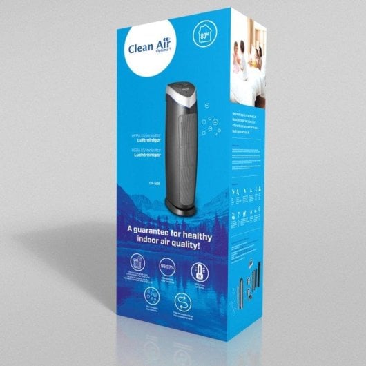 Purificatore Clean Air Optima CA-508 HEPA Ionizzatore UV 80m² 240m³/h