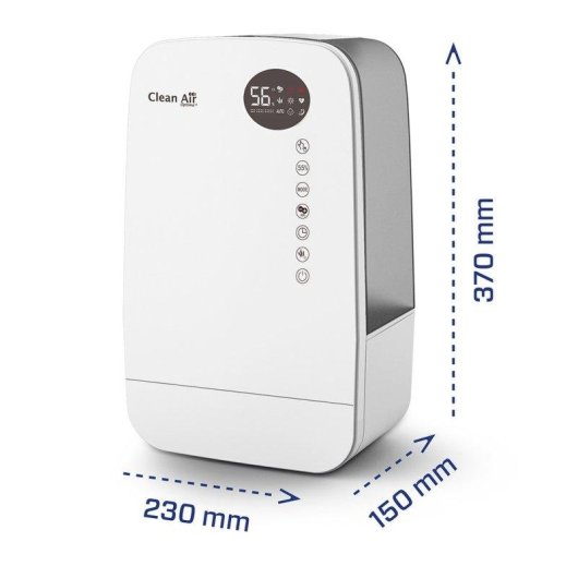 Humidificateur Clean Air Optima CA-607W Smart Ioniseur Vapeur Froid Chaud 65m²