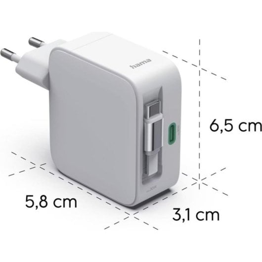 Chargeur Hama 00201956 30W USB-C Power Delivery 2 Ports Blanc