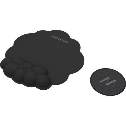 Tappetino Muitomas MOUSEPADBK Nero Supporto Polso Confezione 2
