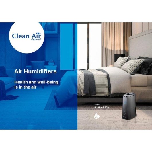 Humidificador Clean Air Optima CA-603 Ionizador Ultrassónico 45m² Aromaterapia