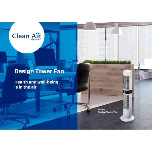 Ventilatore torre Clean Air Optima CA-406W bianco oscillazione 90° 360°