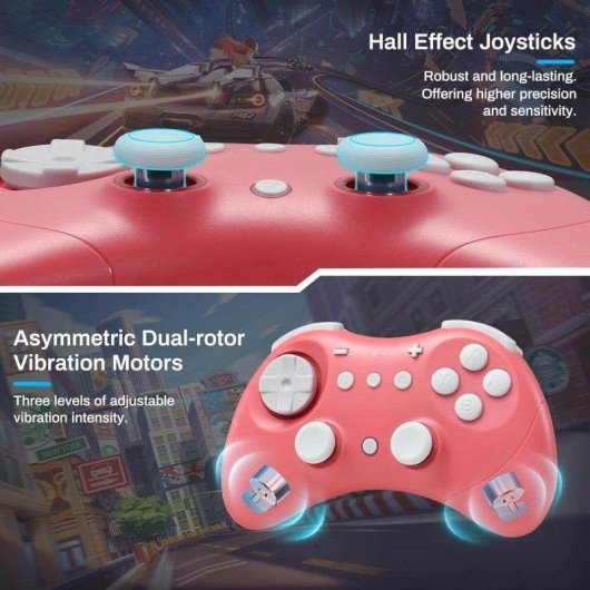 Mando GuliKit Elves 2 Rosa Coral Inalámbrico Hall Effect Bluetooth