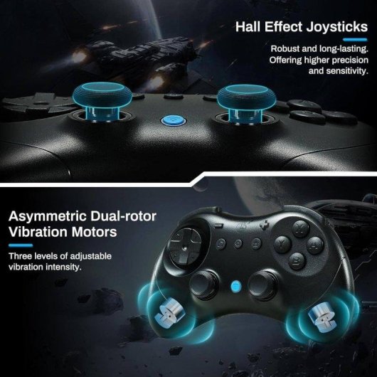 Controller GuliKit Elves 2 Nero Wireless Hall Effect Bluetooth Switch PC