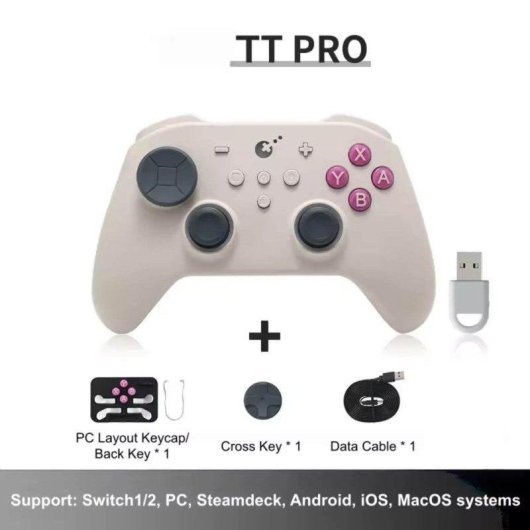 Mando GuliKit TT PRO Gris Retro Inalámbrico Switch Android iOS PC