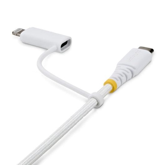 Câble StarTech 1M-U2-LNTC-CABLE USB-C vers USB-C avec Adaptateur Lightning 1 m Blanc