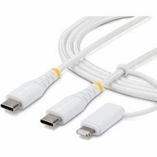 Câble StarTech 1M-U2-LNTC-CABLE USB-C vers USB-C avec Adaptateur Lightning 1 m Blanc