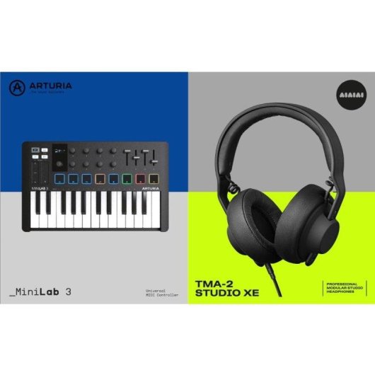 Bundle Produccion Musical AIAIAI TMA-2 Studio XE + Arturia MiniLab 3 25 Teclas USB MIDI Pads