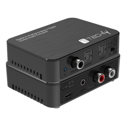 Convertisseur Audio Techly IDATA SPDIF-10 1W RMS Coaxial Optique Bidirectionnel