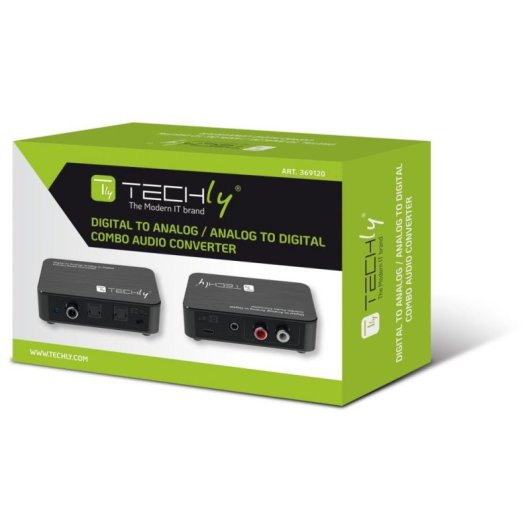 Convertisseur Audio Techly IDATA SPDIF-10 1W RMS Coaxial Optique Bidirectionnel