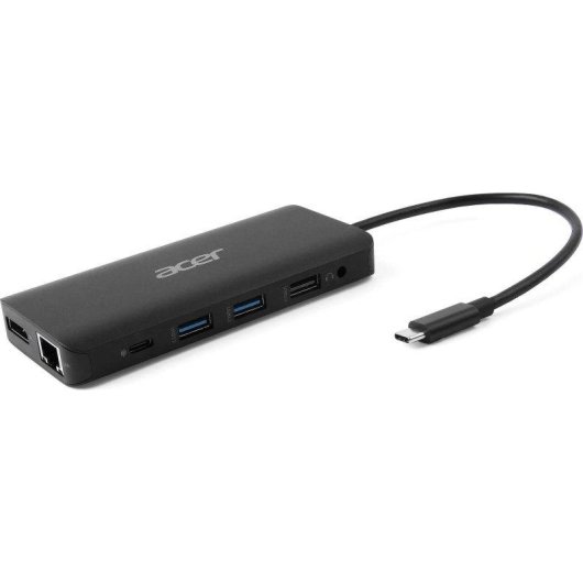 Dock Acer 12 em 1 USB-C HDMI DP RJ45 Preto 100W