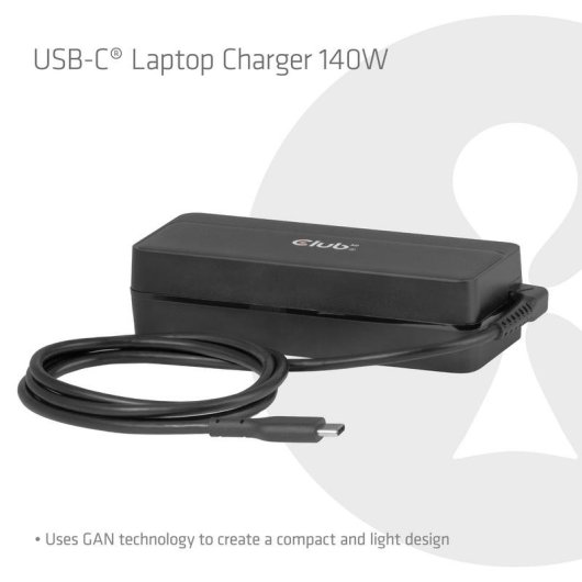 Chargeur Club 3D USB-C 140W Universel charge rapide câble 1 m noir