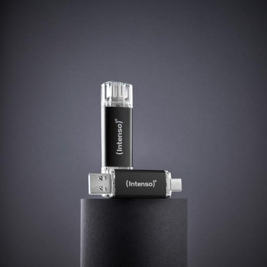 Clé USB Intenso Twist Line 128GB USB 3.2 Gen 1 Type-A Type-C Anthracite
