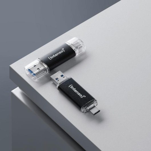 Clé USB Intenso Twist Line 128GB USB 3.2 Gen 1 Type-A Type-C Anthracite