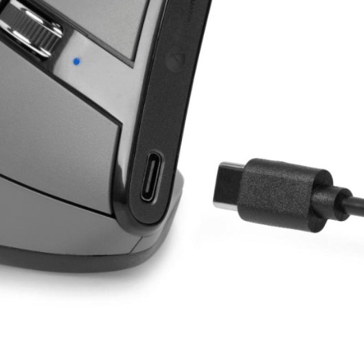 Souris BakkerElkhuizen Grip Pro Sans Fil 2400DPI Gris Noir Jaune Verticale