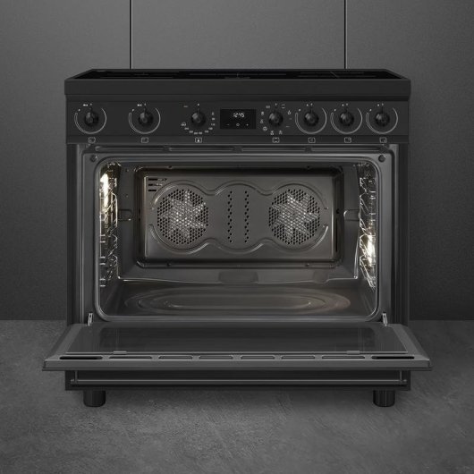 Cocina Smeg Concert C9IMN2 inducción 5 zonas horno 115L negra