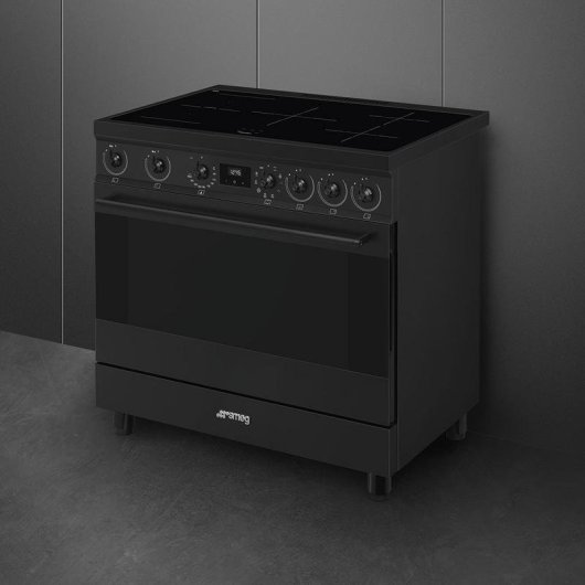 Cocina Smeg Concert C9IMN2 inducción 5 zonas horno 115L negra