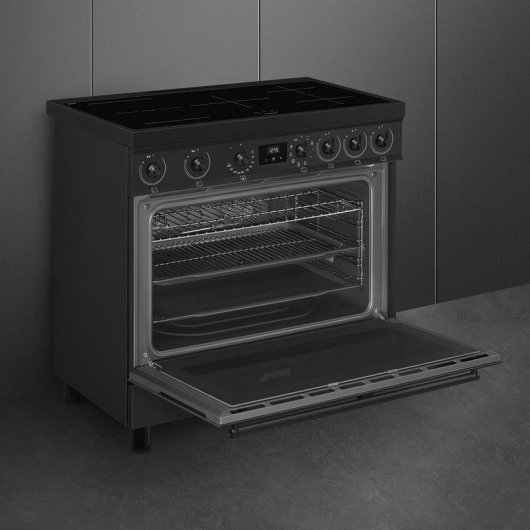 Cocina Smeg Concert C9IMN2 inducción 5 zonas horno 115L negra